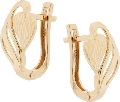 Produktbild von Golders Ohrringe aus 585er Rotgold mit einem Herzelement, Goldschmuck Ohrhänger für Damen