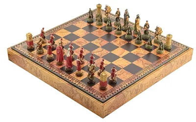 Produktbild von Schachspiel Camelot Artus Italfama 3-in-1 Dame Backgammon Kunstleder Premium