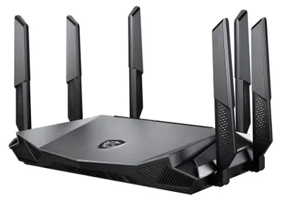 Produktbild von MSI RadiX AX6600 WiFi 6 Tri-Band, Wi-Fi 6 (802.11ax), Tri-Band (2,4 GHz / 5 GHz / 5 GHz), Ethernet/LAN, Schwarz, Tabletop-Router
