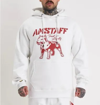 Obrázek produktu pro Pánská mikina Amstaff Logo 2.0 Hoodie White Red - L