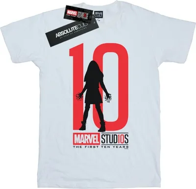 Imagen del producto de Camiseta para hombre de Marvel Studios, modelo "10 Years", referencia BI42854 (talla 3XL), color blanco