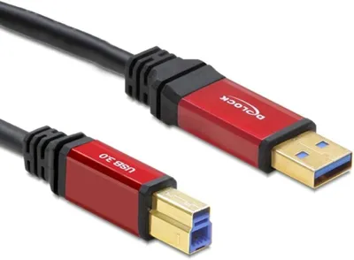 Image de Delock 82759 Câble USB3.0 Delock A -> B mâle/mâle 5.00m Premium