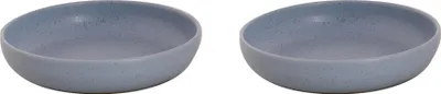 Produktbild von Palmer Sandy Loam, tiefe Teller, Pastateller, Ø 22 cm, Blau Steinzeug, 2er Set