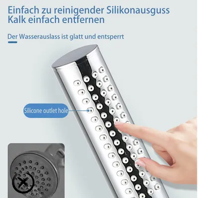 Produktbild von Duschkopf Regendusche Handbrause Wassersparend Hochdruck 48 Düsen