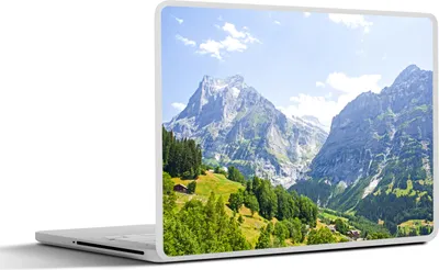 Produktbild von MuchoWow® Laptop Aufkleber Sticker Cover Panorama der Junfrau bei Eiger in der Schweiz 36.5x27.5 cm - Laptop-Sticker