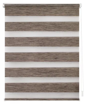 Produktbild von Lichtblick Doppelrollo blickdicht ohne Bohren Klemmbar, Anschraubbar Hellbraun 80 cm x 150 cm (B x L)