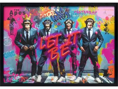 Produktbild von Gerahmtes Bild LED The Apes 70x50 cm