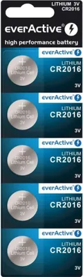 Produktbild von 5x EverActive 2016 CR2016 DL2016 3 V Lithiumbatterie