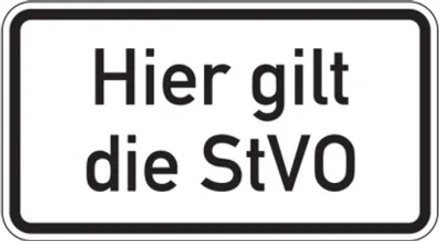Produktbild von Dreifke® Verkehrszeichen - Hier gilt die StVO, Zusatzzeichen | Alu 2 mm, RA1 ...