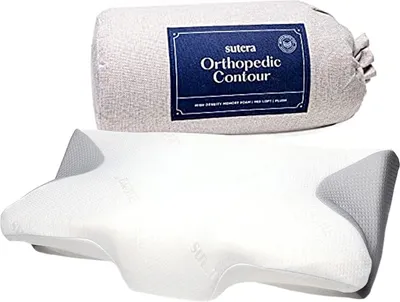 Produktbild von SUTERA - Dream Deep Contour Memory Foam Kissen, orthopädische Halswirbelstütze zur Linderung von Nacken-, Schulter- und Rückenschmerzen,