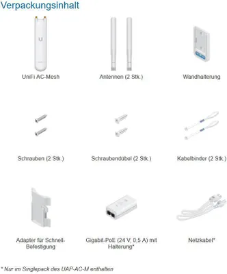 Obrázok produktu pre Ubiquiti Unifi AC Mesh 1167 Mbit/s Weiß Power over Ethernet (PoE)