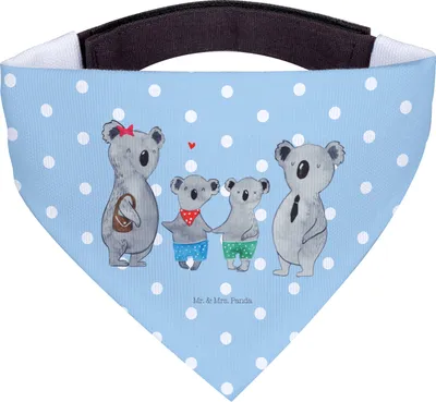 Produktbild von Mr. & Mrs. Panda Dreieckstuch Koala Familie zwei - Blau Pastell - Geschenk, Koalabär, Zusammen, Hunde Hals Tuch, Halstuch Für, Hund, Bandana, Hundehalstuch, Muttertag