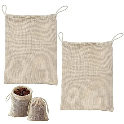 Zdjęcie produktu dla 2 Wielorazowe woreczki do gotowania z siatki, 20 x 30 cm