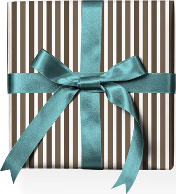 Produktbild von Modernes Geschenkpapier: klassisches Streifen Geschenkpapier, braun - G22110, 32 x 48cm