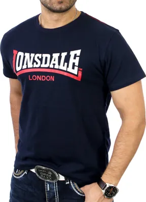 Produktbild von Lonsdale Herren TWO TONE Regular Fit T-Shirt LD-113170 Navyblau 2XL