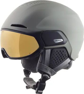 Produktbild von Alpina Alto Q-Lite Herren Skihelm Visir-Helm grau 55-59