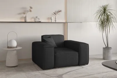 Produktbild von Sessel Designersessel CELES PREMIUM in Stoff Scala Schwarz