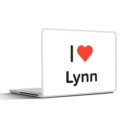 Produktbild von MuchoWow® Laptop Aufkleber Sticker Cover Ich liebe - Lynn - Mädchen 36.5x27.5 cm - Laptop-Sticker