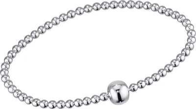 Produktbild von MATERIA Silber Perlen Armband Frauen Mädchen - 925 Echtsilber Stretcharmband Kugeln 17cm mit Geschenk-Box SA-37