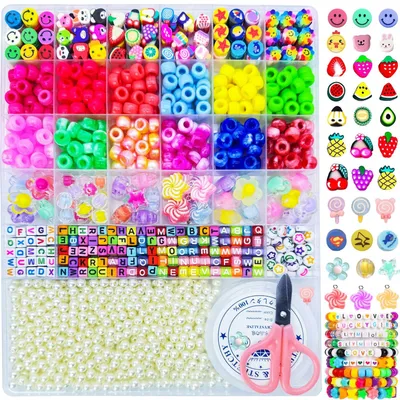 900+ Perlen für Armbänder, Buchstabenperlen, DIY-Schmuck-Set