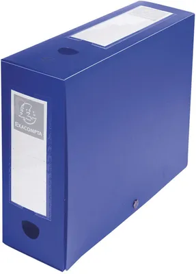 Obrázok produktu pre EXACOMPTA archivačný box s uzáverom, PP, 100 mm, modrý