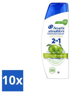 Produktbild von 10 x Head & Shoulders 2-in-1 Anti-Schuppen Shampoo Apple Fresh 300 ml - Vorteilspackung - 10 Stücke