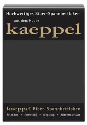 Produktbild von Kaeppel Biber Bettlaken Betttuch 100 x 200 cm Spannbettlaken 14 Farben Uni, Farbe:Anthrazit
