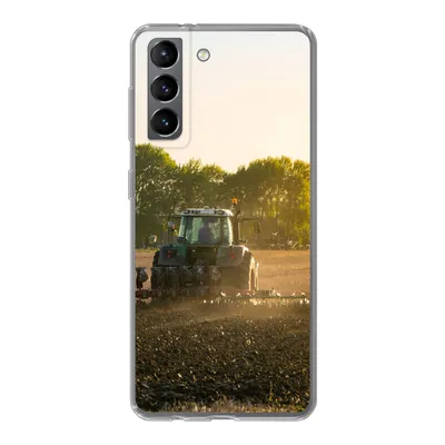 Produktbild von MuchoWow® Handyhülle Schutzhülle Hülle für Samsung Galaxy S21 Traktor - Vogel - Land Silikon Softcase Handy Hülle - Softcase