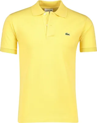 Image de Polo en coton jaune Lacoste Classic Fit manches courtes