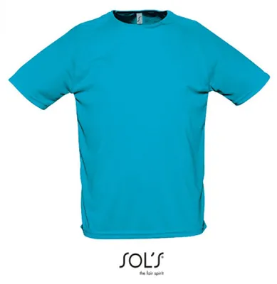 Zdjęcie produktu dla SOLs 11939 | Męska raglanowa koszulka sportowa - Kolor: Aqua - Rozmiar: XL