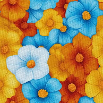 Produktbild von OUTDOOR DEKOSTOFFE OXFORD - Motiv Bunte Blumen | DX18060