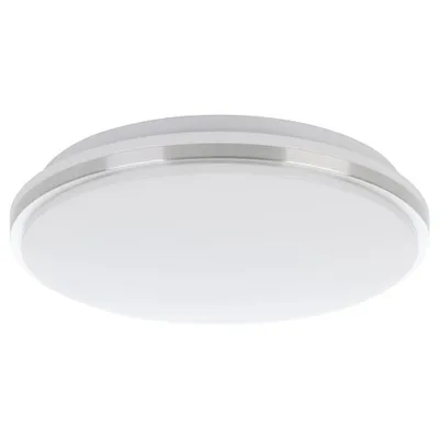 Produktbild von LED Deckenleuchte 18W 2000 lm 4000 K HxØ 65x340 mm weiß/nickel-matt mit Kristalleffekt
