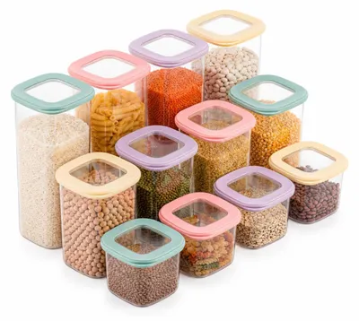 Vorratsdosen-Set 12er, luftdicht, BPA-frei, stapelbar