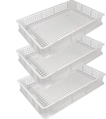 Produktbild von 3er Set Agrarkiste Eurobox Bäckerkiste Fleischerkiste 60x40x13 lebensmittelecht