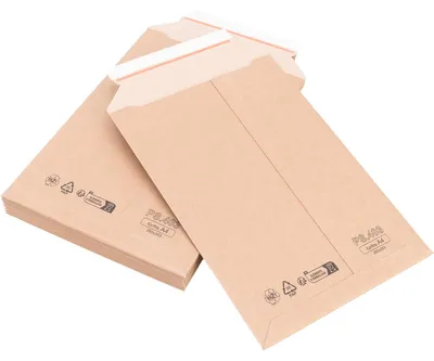 Produktbild von 25 Wellpappversandtaschen 250 x 353 mm für A4 Kartonversandtasche Versandtasche Pappe selbstklebend