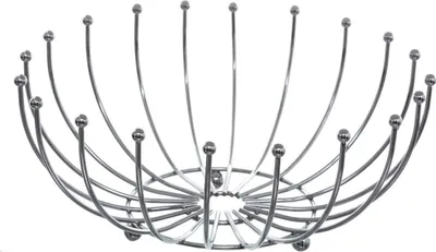 Produktbild von Secret de Gourmet Obstschale-Obstkorb - silber - Metall - 32 cm