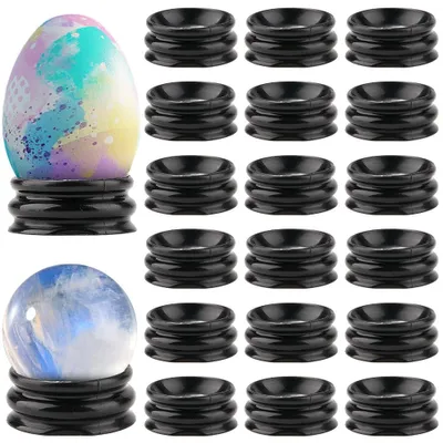 20er Set schwarze Kugelständer aus Kunststoff, 27,5x11,5 mm