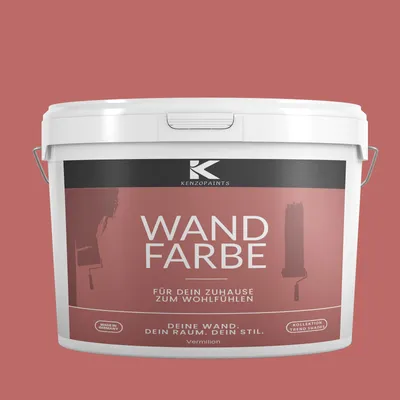 Produktbild von Kenzopaints 5Liter Wandfarbe Designfarbe Innenfarbe - Vermilion