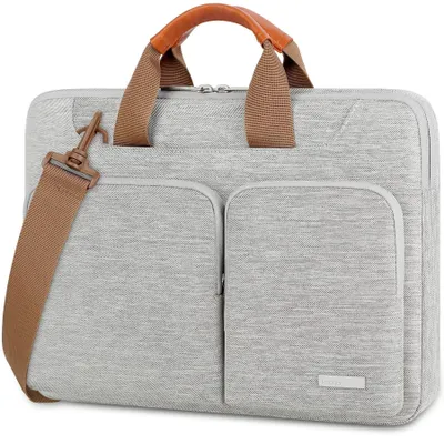 Obrázok produktu pre Taška na laptop cez rameno pre 15,6 palcové laptopy v šedej