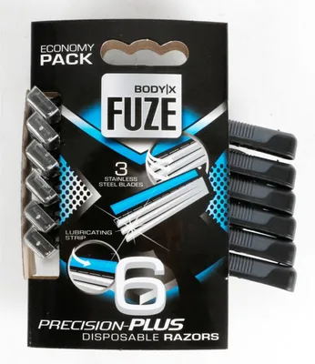 Image de 12x Body X rasoir jetable 6er 3 lames hommes barbe humide visage soins
