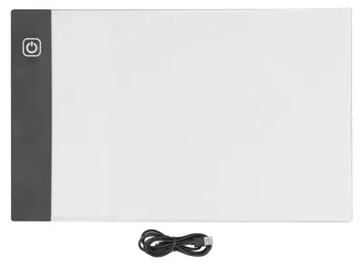 Immagine prodotto di Pannello luminoso A5 per ricalcare, 3,5 W, 0,6 A, 3 livelli di luminosità, sensore touch, tavolo da disegno LED, lightpad LED per calligrafia e animazione 2D