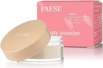 A product shot of Paese Beauty Powder with its packaging.