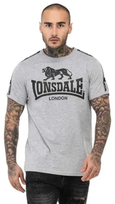 Obrázok produktu pre Pánske tričko regular fit STOUR Marl Grey/Black/White L Lonsdale