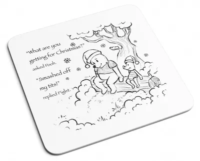 Untersetzer Winnie de Poeh & Knorretje, 9 cm, sarkastisch