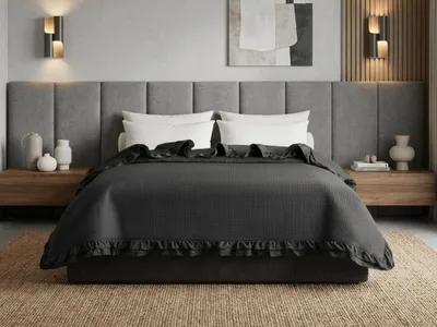 Produktbild von Tagesdecke MONTEGO, schwarz, Größe: 170 x 210 cm