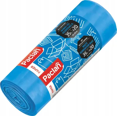 Image de Sacs bleus pour le tri du papier Paclan, 35 litres, 20 pièces