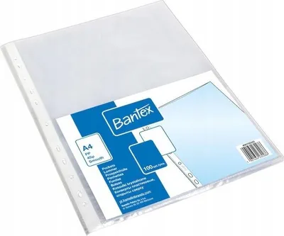 Produktbild von Bantex Koszulki na dokumenty krystaliczne A4 100 sztuk