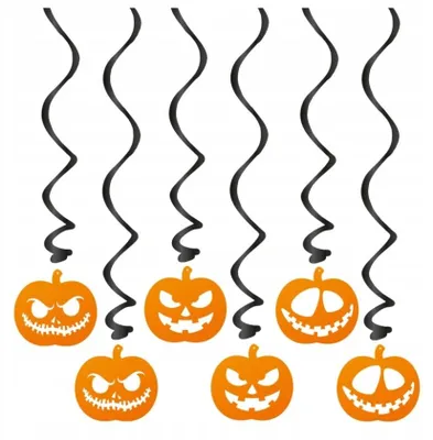 Produktbild von PartyPal Hängende Halloween-Dekorationen Kürbisse 6 Stück