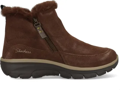 Image de Skechers Relaxed Fit: Easy Going - Cool Zip!  Enkellaarsjes Plat - Donkerbruin - Maat 37