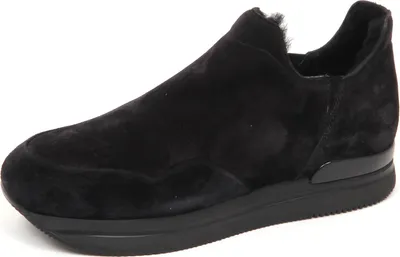 Produktbild von E4786 sneaker donna nero HOGAN H222 scarpe interno pelo slip on shoe woman